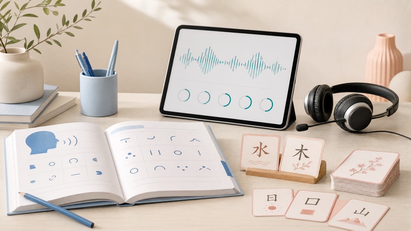 English and Mandarin speech assessment task types on a product screen