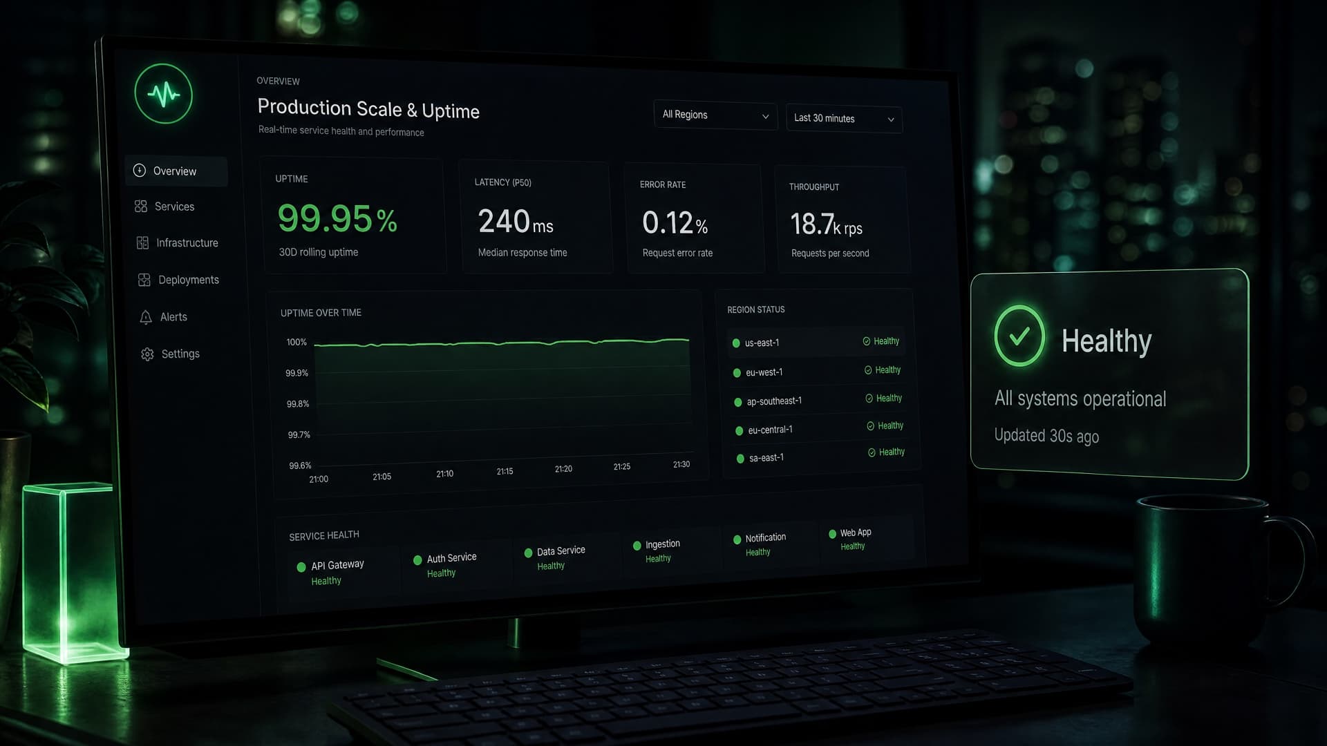 Global speech assessment API status and latency